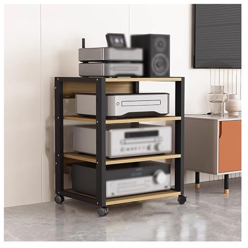 mueble equipo hifi Estante For Componentes De Audio Y Vídeo De 3/4 Niveles, Estante Esquinero, Soporte Multimedia, Gabinete Receptor Estéreo, Unidad De Almacenamiento For Reproductor De CD For El Hoga