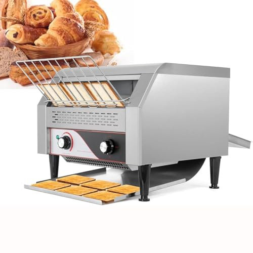 QYOEGSQ Commercial Conveyor Toaster,450 Slices/H Rotary Toasting Machine,2640W Electric Bread Machine Heavy Duty Toasters,Automatic Toaster Oven,for Hotel Restaurant Cafe