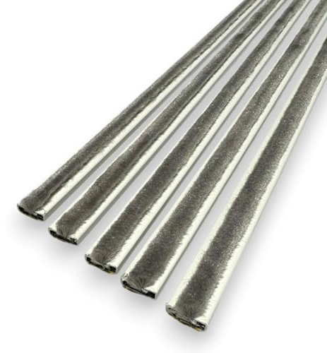 Lot de 5 bandes adhésives anti-feu et fumée pour porte - Blanc (10 x 4 mm) - Résistance au feu 30 min - 105 x 1 x 0,4 cm