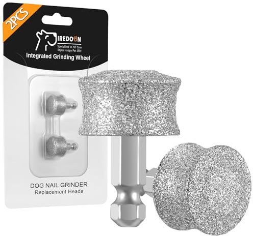 IREDOON Dog Nail Grinder Replacement Head for Most Brands and All Pets 2PCS | For IREDOON Casfuy etc,low noise and vibration,for thick pet nails,highly efficient, safe and durable,less heat generation
