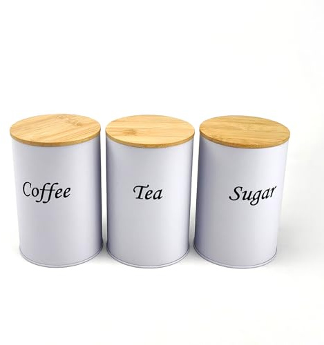 ZLKRHAK 1 Satz Mit 3 Vorratsdosen Mit Deckel Luftdicht Teebox Vorratsgläser Mit Deckel Kaffeedose Kaffeedose Luftdicht Kaffeedosen Kaffeebehälter Kaffeepulver Behälter