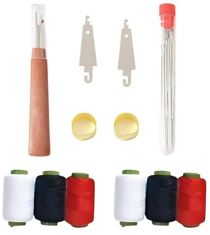 Dinghaole 37-teiliges Nähwerkzeug-Set, Edelstahl-Nähnadeln mit Fadenkit, komplettes Nähset für Erwachsene, tragbares Nähzubehör für Reparaturen und Handwerk