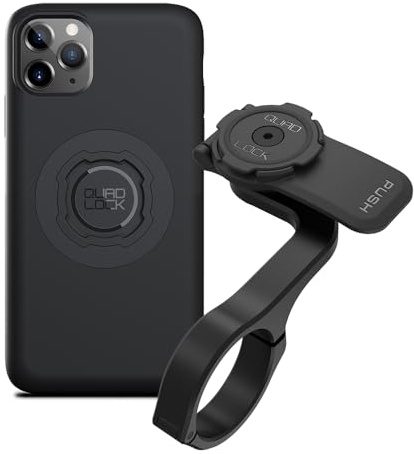 Quad Lock Out Front PRO Handlebar Bike Phone Mount (V2) with MAG Phone Case for iPhone 11 Pro Max