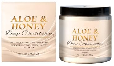 Aloe Vera & Honig Leave-In Tiefenpflege | Stärkt das Haar vom Ansatz bis in die Spitzen | Reduziert Spliss und Haarbruch | 120 g (4,23 oz)