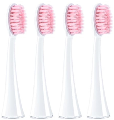Bürstenköpfe passend für Silk'n SonicSmile Aufsteckbürsten Ersatzbürsten Aufsätze Ersatz Zahnbürste Köpfe, Bürstenköpfe Kompatibel mit Silk'n SonicSmile Elektrische Schallzahnbürste, 4 Pcs