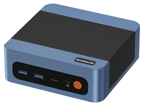 BOSGAME E5 Home-Office-Mini-PC, Ryzen 5300U (Besser als 4300U, bis zu 3,8 GHz), 16 GB DDR4-RAM, 512 GB NVMe-SSD, Windows 11 Pro, DREI 4K-Displays, Dual-LAN-Mini-Computer