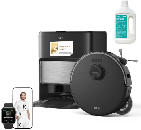 Mova P70 Pro Ultra Saug- & Wischroboter, 30.000Pa Saugkraft, 260U/min Wischmotor, 12N Bodendruck, Seitenbürste & Mopp flexibel erweiterbar, 100°C PTC JetSpray Dryboard, 1 Std. schnelle Mopp-Trocknung