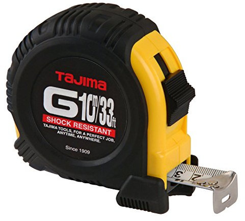 Tajima G-16/5mbw 16-feet ou 5-meter par 2,5 cm Lame en acier ruban à mesurer, G-33/10MBW
