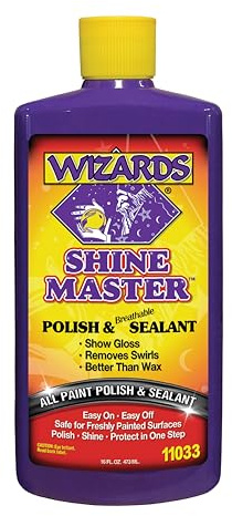 Wizards 11033 Shine Master Polish - 16 oz. by Wizards | Body shop recommended after buffing. Use by hand or machine for deep gloss on fresh paint, clear coat, fiberglass and Lexan.