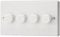 Varilight JQDP254W Leading & Trailing Edge 4 Gang White PVC