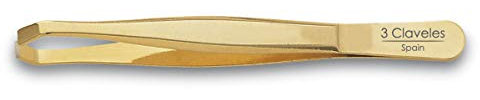 3 Claveles 12246 - Pinza depilar cangrejo 9 cm oro