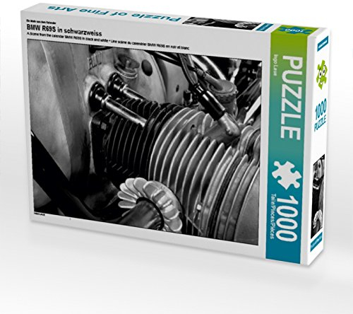 CALVENDO Puzzle EIN Motiv aus dem Kalender BMW R69S in schwarzweiss 1000 Teile Puzzle quer | 1000 Teile Lege-Größe 64 x 48 cm Foto-Puzzle für glückliche Stunden