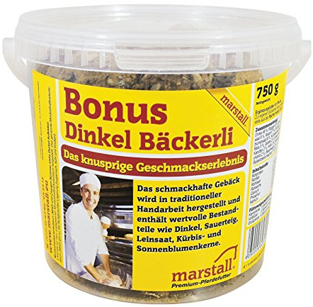 marstall Premium-Pferdefutter Dinkel-Bäckerli, 1er Pack (1 x 0.75 kilograms)