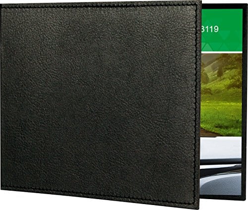 RNKVERLAG 3119PF - Fahrtenbuch PKW in DIN A6 quer mit schwarzer Lederimitathülle, für private und betriebliche Fahrten, vom Finanzamt anerkannt, 1 Stück