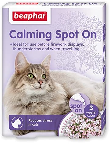 Beaphar – StressLess Herbal Calming Spot-On for Cats – Reduces Stress & Anxiety at Home and On-the-Go – With Valerian Extract – For Cats & Kittens – 3 x 1 Week Doses –Easy-to-Use Spot-On Pipettes
