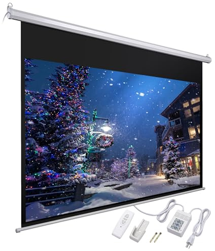 Yescom 92 Motorized Projection Screen with Remote Control 16:9 4K 3D HD