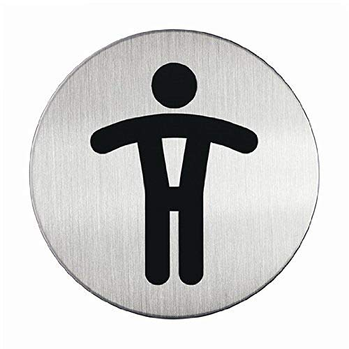 Durable Edelstahl-Türschild Piktogramm WC Herren 83 mm kratzfest 5 Stück