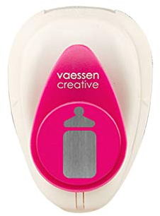 Vaessen Creative 21436-009 Motivstanzer, Small Stanzer Babyflasche, Ausstanzung 1,5 cm Weit, Metall, lila, 6.5 x 4.5 x 4.4 cm