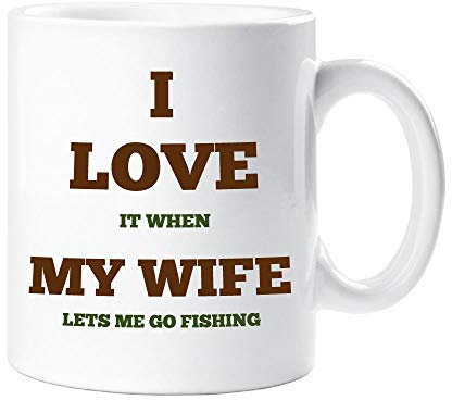 60 Second Makeover Limited I Love My Wife Fishing Mug Gift Cup Ceramic Funny Novelty