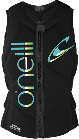 O'Neill Women's Slasher Comp Vest, Black/Black, 8