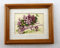 Melody Jane Dolls House Wheelbarrow of Violets Picture in Walnut Frame Miniature Accessory