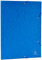 Exacompta 59507E Einschlagmappe DIN A3. Made in Germany. Aus extra starkem Colorspan-Karton mit 3 Innenklappen und 2 Gummizügen Sammelmappe für Büro und Schule blau