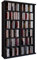 VCM Holz CD DVD Stand Regal | CD Regal mit Platz für 300 CDs oder 130 DVDs oder 72-Videos | Maße: H. 92 x B. 60 x T. 18 cm. | Elegantes DVD Regal | Blu ray Regal | CD Regal - Ronul
