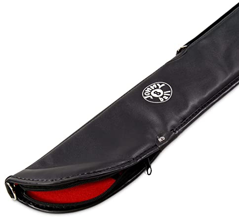Jonny 8 Ball Heavy Duty Vinyl Soft Snooker or Pool Cue Case for 2 Piece Centre Jointed Cues