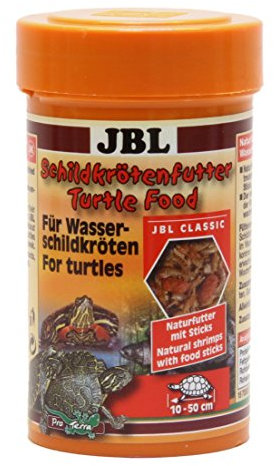 JBL Schildkrötenfutter 70362 Hauptfutter für Wasserschildkröten von 10 - 50 cm, Naturfutter mit Sticks, 100 ml