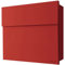 Radius® Designer Briefkasten aus Edelstahl - 10 Jahre Funktions- und Korrosionsgarantie - Postkasten inkl. Montagematerial aus DE – Letterman 4 Rot