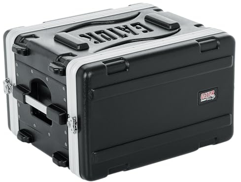 Gator Cases Leichtes, geformtes 6U-Rack-Gehäuse mit hochbelastbaren Verschlüssen; geringe Tiefe von 14,25, 6U (GR-6S)