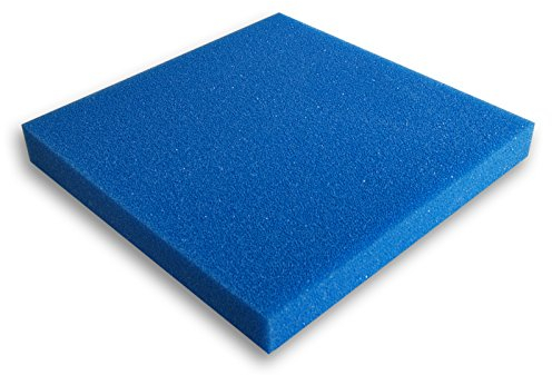 Wiltec Filtermatte Schaumstoff 50 x 50 x 5 cm mittlere Porung 20 ppi für Teichfilter Aquarienfilter Aquarium Filter Außenfilter Wasser