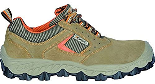 Cofra FW060-000.W40 NEW ADRIATIC S1 P SRC Sicherheitsschuhe, Beige/Orange, Größe 40