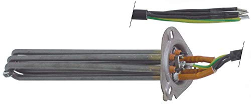 Hiver Support Chauffeeau de radiateur 5000 W 230 V pour lavevaisselle Longueur 265 mm Largeur 39 mm Hauteur 32 mm Diamètre encastrement : 47,5 mm avec 3 Chauffage Cercles espacement 63 mm Bride Ø
