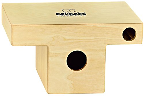 Nino Percussion Slaptop Cajon Instrument - T-Design Trommelkiste für Kinder ab 4 Jahren - Musikinstrument - Schlagfläche Baltische Birke, Natur (NINO953)