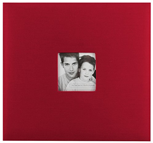 MBI Fashion Fabric Post Bound Album 12 x 12-Inch, Red