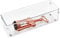 iDesign Linus Boite Stockage pour Tiroir, Grand Bac Plastique pour Couverts et Autres Accessoires, Transparent, M