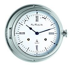 Hermle 35066-000132 Schiffsuhr, vernickelt, Silber, 18cm x 18cm x 10 cm