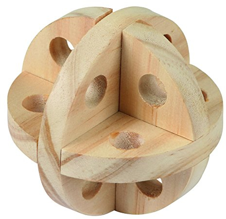 Kerbl Pet 82864 Spielball und Snackball für Nager Natur, Diameter 7 cm