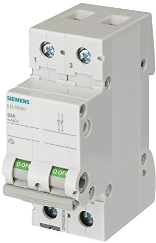 Siemens SENTRON Interrupteur 70 mm 400 V 2 modules 35 mm2 2 pôles 32 A