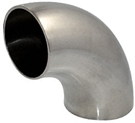 φ45 OD 45mm 1,75 Sanitär Schweißbogen Rohrbogen Winkel 90°Edelstahl 304