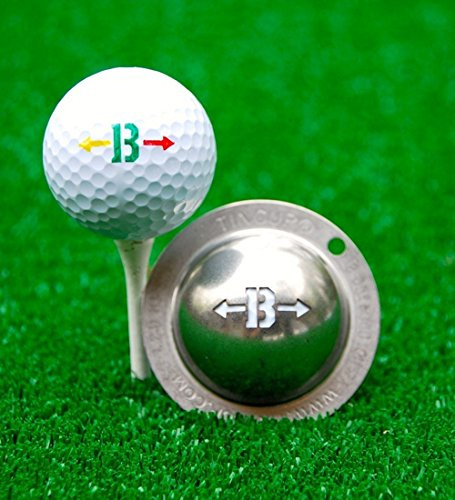 Tin-Cup Unisex Adult ALPHA PLAYERS CUP B Golf Ball Marker - Steel, One Size