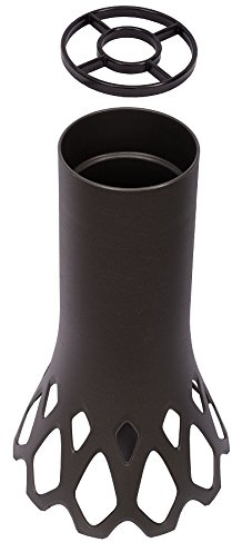 Plastia ROSETA 1,3 l mit Erdspieß Grabvase, Schwarz, 1,3L