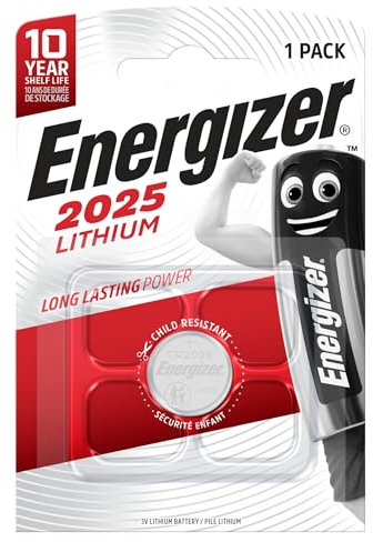 Energizer 626981 - Pila de botón CR2025, 1 unidad
