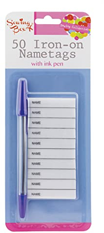 Sewing box 50 Iron-on Nametags with Ink Pen