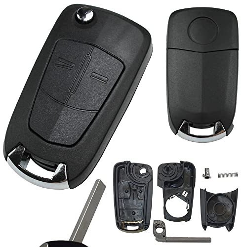 Cover Chiave Guscio Telecomando Nero 2 Tasti e Lama Scatto Opel Corsa Astra Zafira Agila Omega Combo Tigra Meriva Vectra CHIAVIT