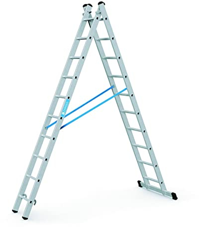 ZARGES Kombi-Steh-Schiebeleiter 2 x 10 Sprossen Z 300