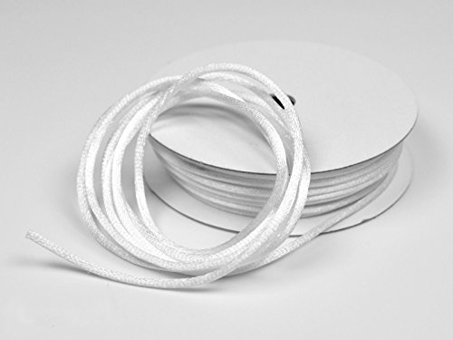 10m Rolle Flechtkordel Satin 2mm (weiß) // Satinkordel Kordel Flechtschnur Schmuckschnur Satinschnur Zierkordel Kumihimo