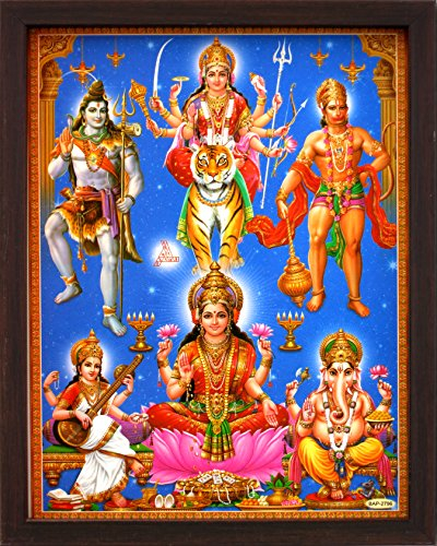 HandicraftStore Poster, Motiv: Lakshmi Shiva, Ganesha, Vishnu, Narad