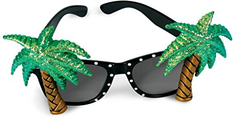 Brille Karibik, Palme, Papagei, Flamingo, sortierte Modelle (Modell 1)